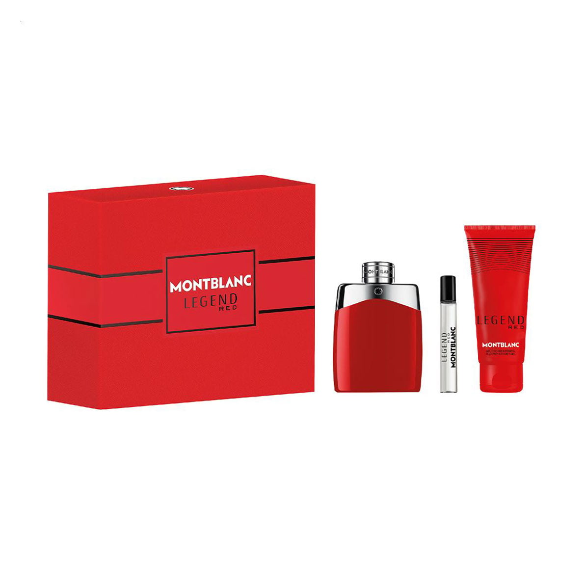 Парфумований набір чоловічий Montblanc Legend Red (парфумована вода, 100 мл + парфумована вода, 7.5 мл + гель для душу, 100 мл)